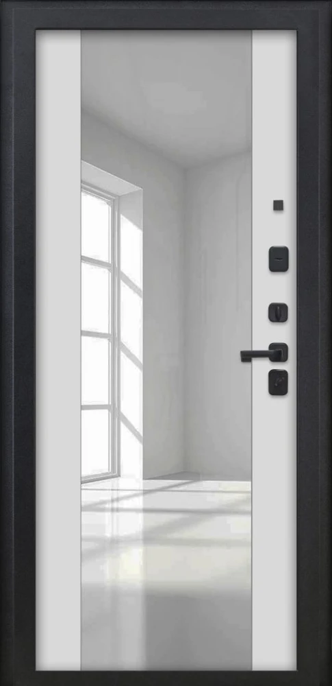 Входная дверь ДвериПРО Термо серебро ФЛЗ -1 Белый матовый DPRO226263 внутренняя сторона